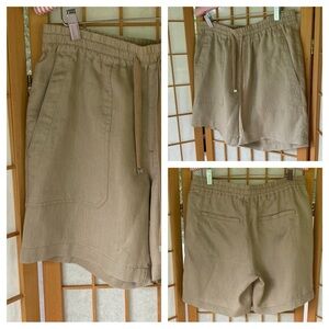 Lauren Ralph Lauren Tan Linen Shorts SZ 2